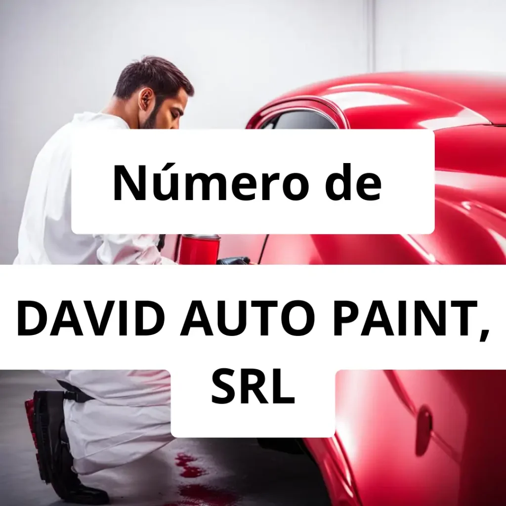Numero de vendedor de pintura automotriz DAVID AUTO PAINT, SRL