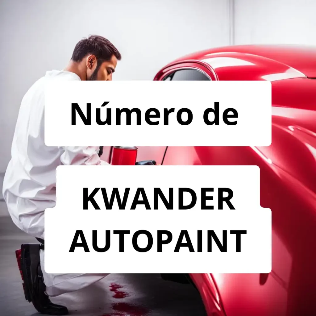 Numero de vendedor de pintura automotriz KWANDER AUTOPAINT