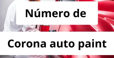Numero de vendedor de pintura automotriz Corona auto paint