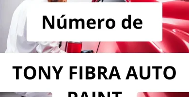 Numero de vendedor de pintura automotriz TONY FIBRA AUTO PAINT