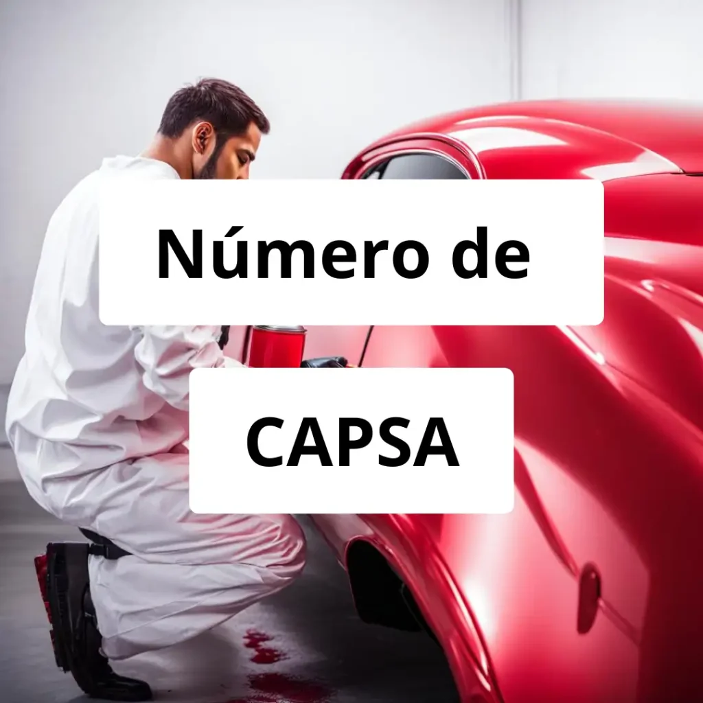 Numero de vendedor de pintura automotriz CAPSA