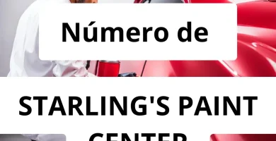 Numero de vendedor de pintura automotriz STARLING'S PAINT CENTER