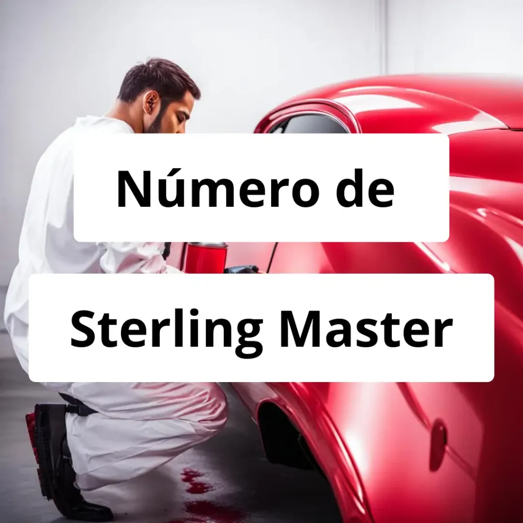 Numero de vendedor de pintura automotriz Sterling Master