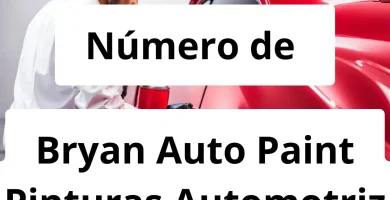 Numero de vendedor de pintura automotriz Bryan Auto Paint Pinturas Automotriz