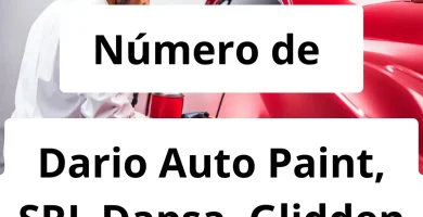 Numero de vendedor de pintura automotriz Dario Auto Paint, SRL Dapsa, Glidden