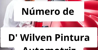 Numero de vendedor de pintura automotriz D' Wilven Pintura Automotriz