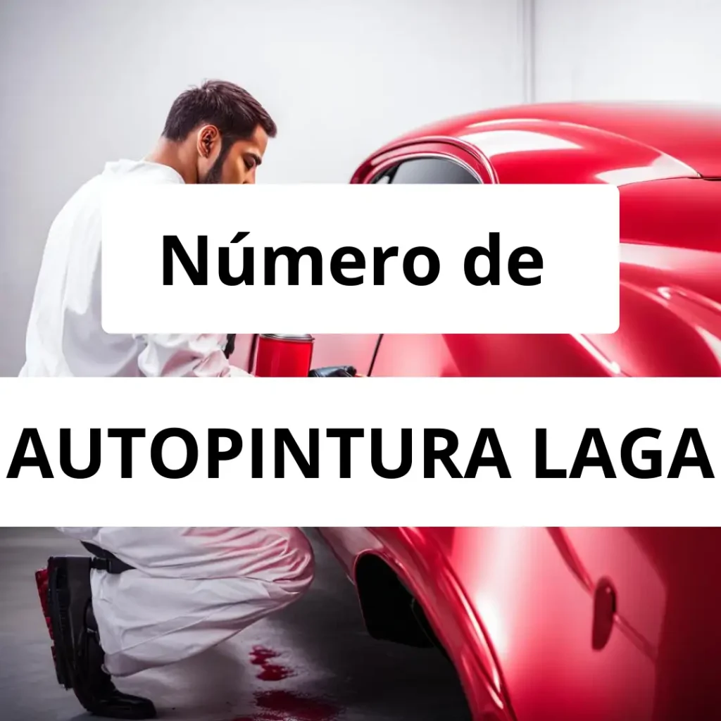 Numero de vendedor de pintura automotriz AUTOPINTURA LAGA