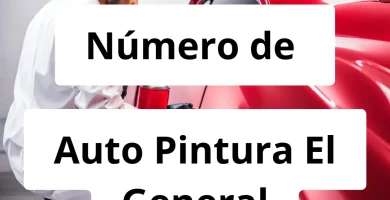 Numero de vendedor de pintura automotriz Auto Pintura El General