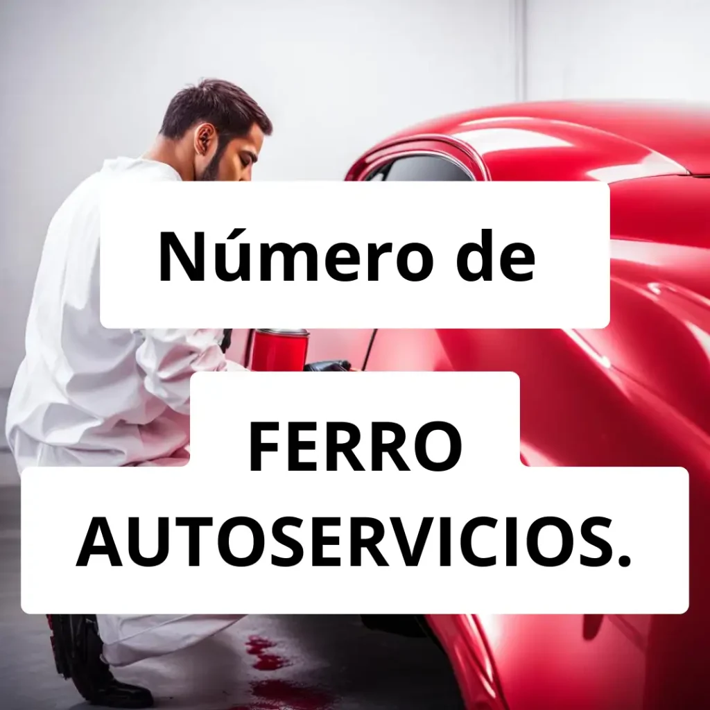 Numero de vendedor de pintura automotriz FERRO AUTOSERVICIOS.