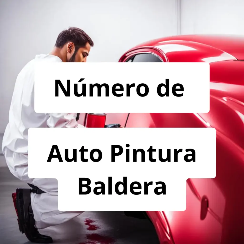 Numero de vendedor de pintura automotriz Auto Pintura Baldera