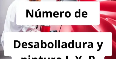 Numero de vendedor de pintura automotriz Desabolladura y pintura J. Y. R
