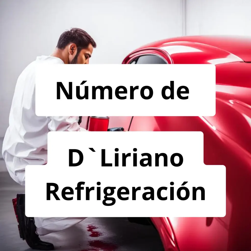 Numero de vendedor de pintura automotriz D`Liriano Refrigeración