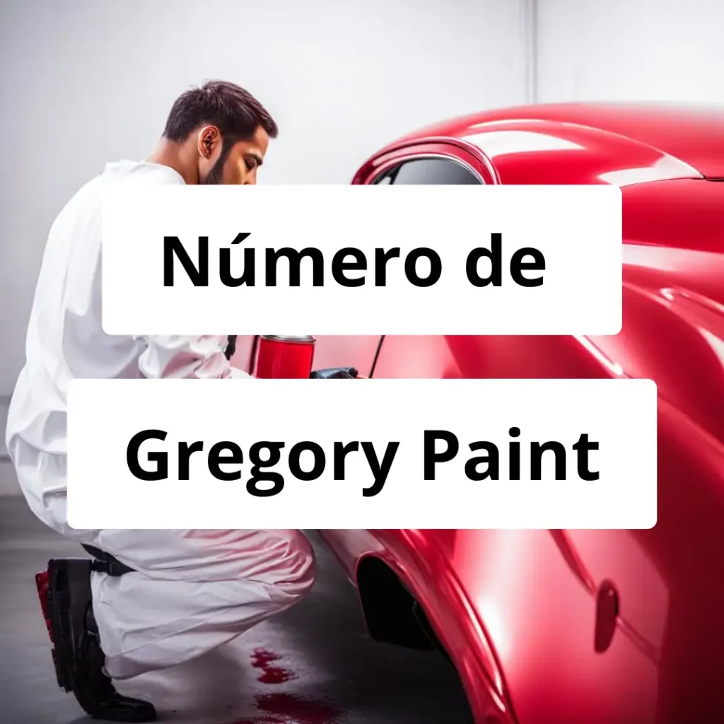 Numero de vendedor de pintura automotriz Gregory Paint