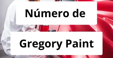 Numero de vendedor de pintura automotriz Gregory Paint
