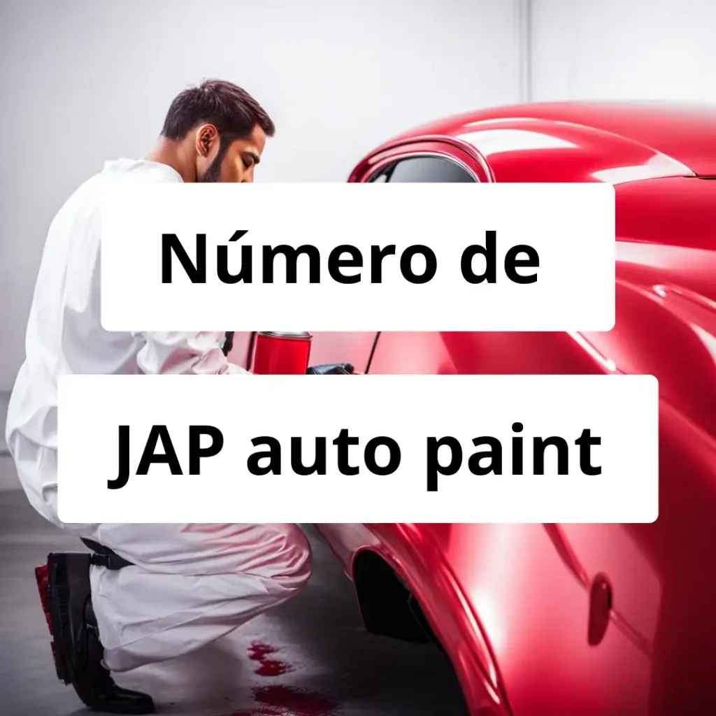 Numero de vendedor de pintura automotriz JAP auto paint