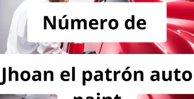 Numero de vendedor de pintura automotriz Jhoan el patrón auto paint
