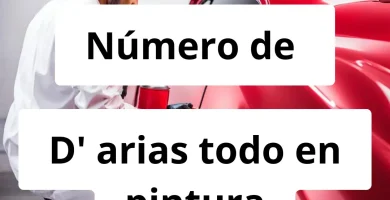 Numero de vendedor de pintura automotriz D' arias todo en pintura