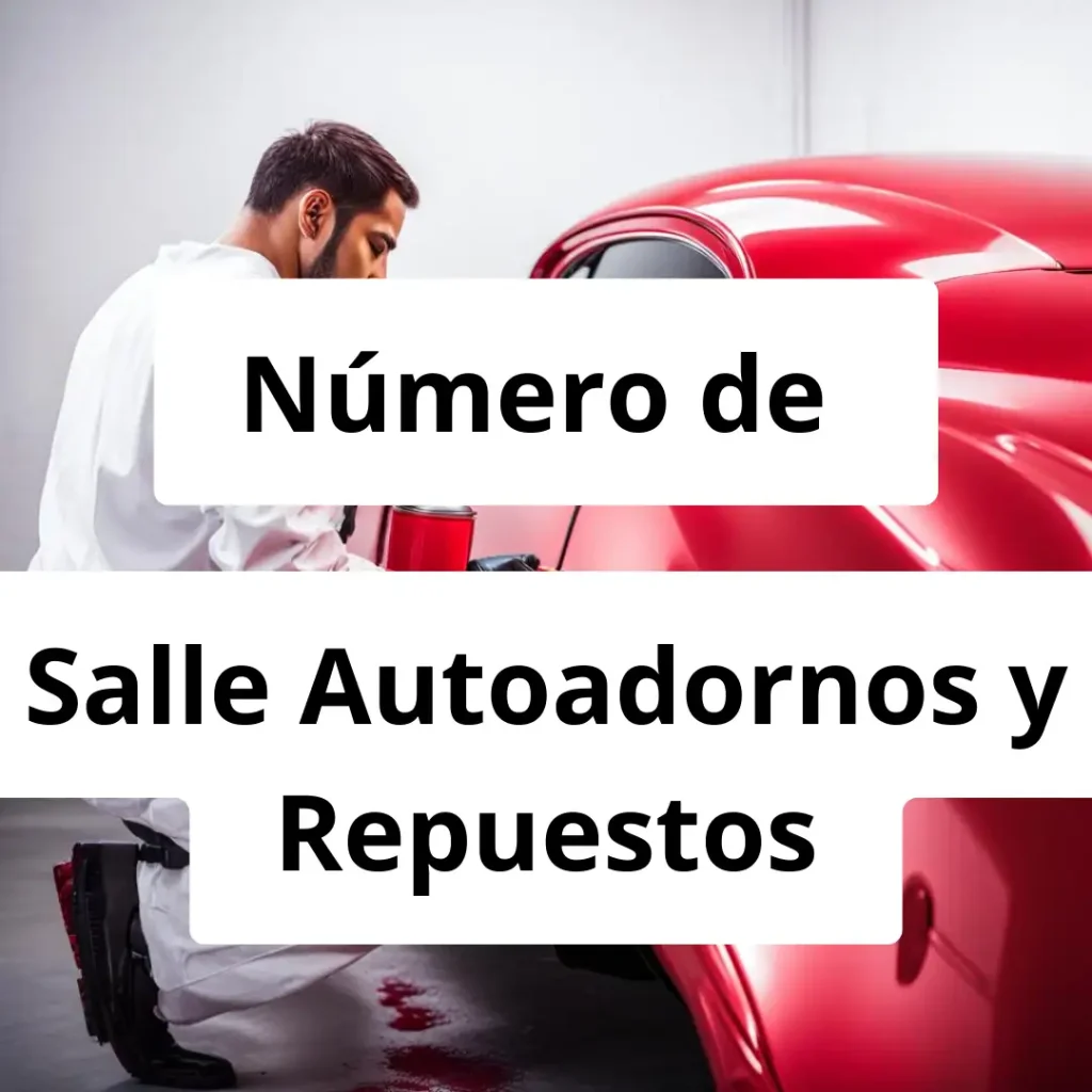Numero de vendedor de pintura automotriz Salle Autoadornos y Repuestos