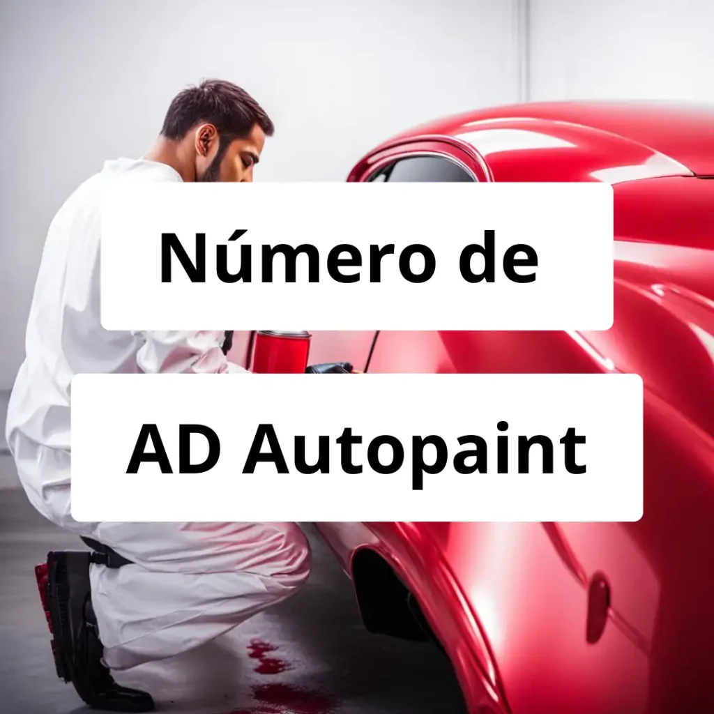 Numero de vendedor de pintura automotriz AD Autopaint