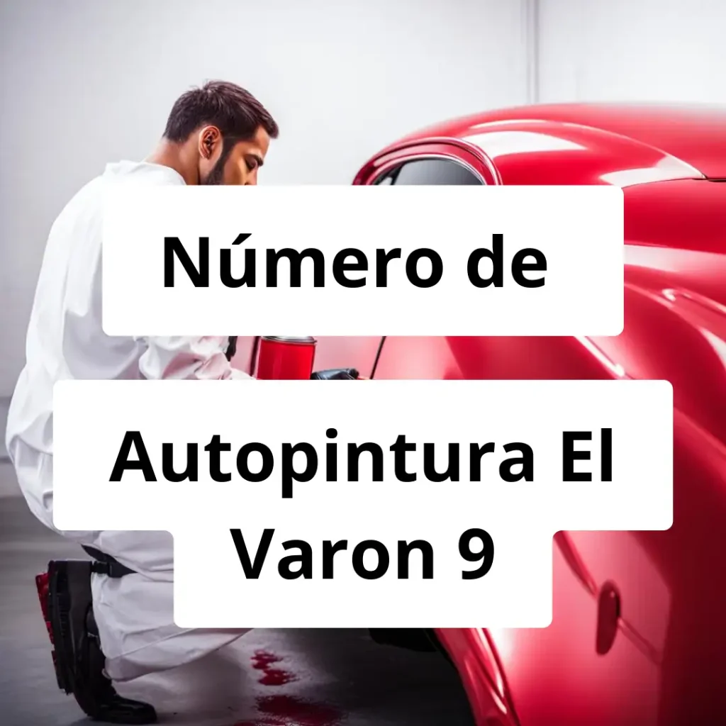 Numero de vendedor de pintura automotriz Autopintura El Varon 9