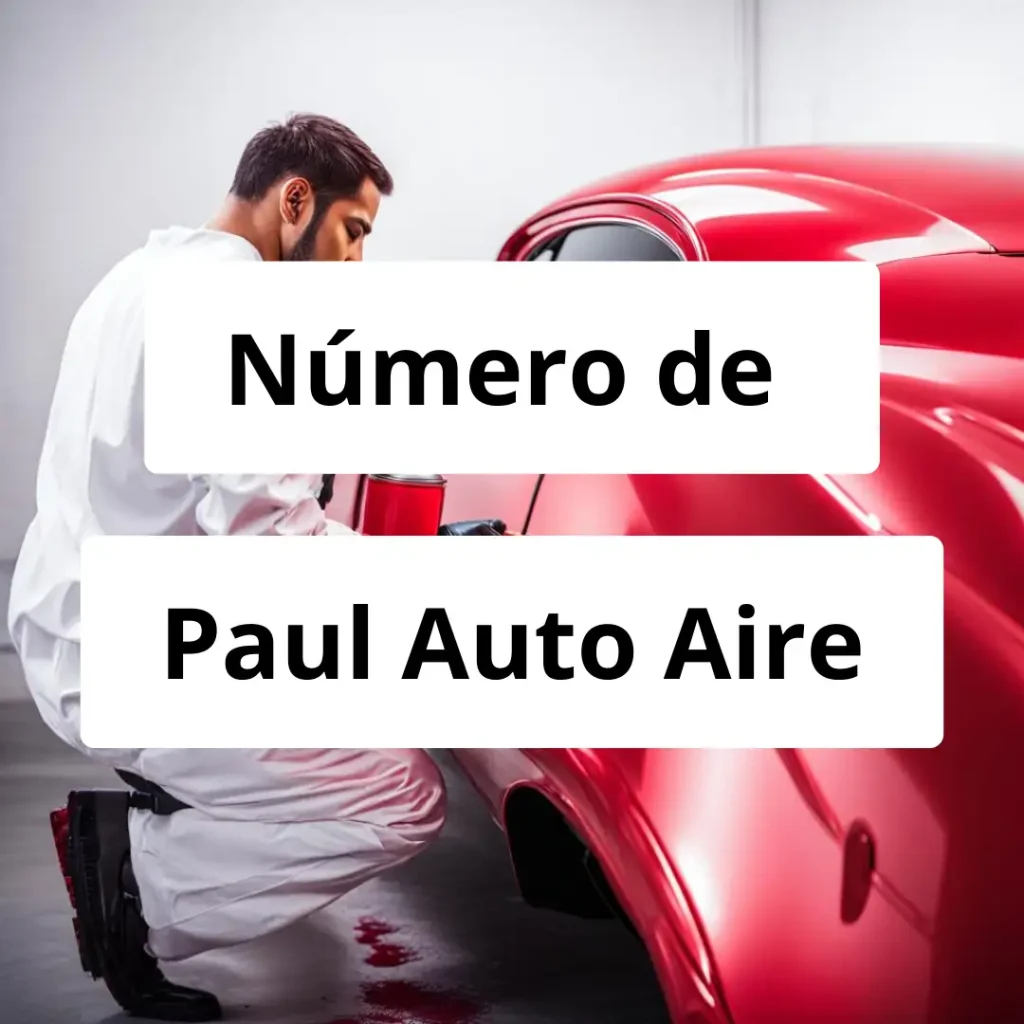 Numero de vendedor de pintura automotriz Paul Auto Aire