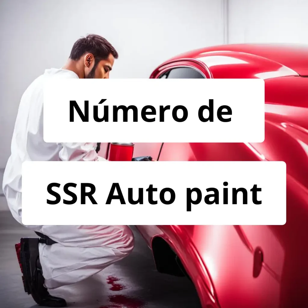 Numero de vendedor de pintura automotriz SSR Auto paint