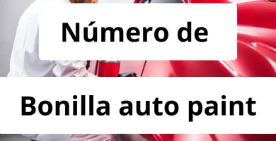 Numero de vendedor de pintura automotriz Bonilla auto paint