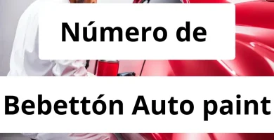 Numero de vendedor de pintura automotriz Bebettón Auto paint