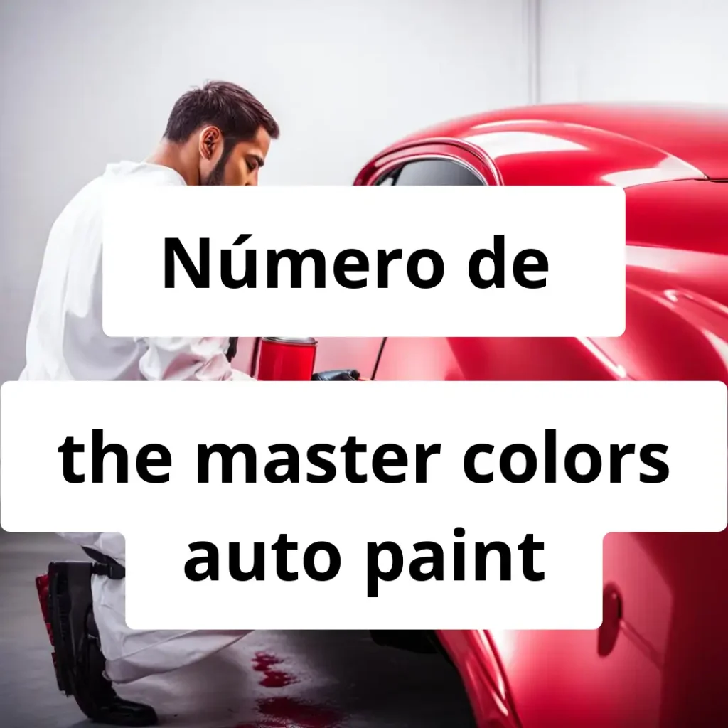 Numero de vendedor de pintura automotriz the master colors auto paint