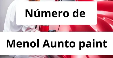 Numero de vendedor de pintura automotriz Menol Aunto paint