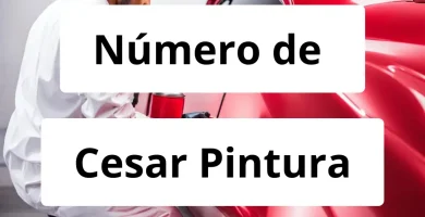 Numero de vendedor de pintura automotriz Cesar Pintura