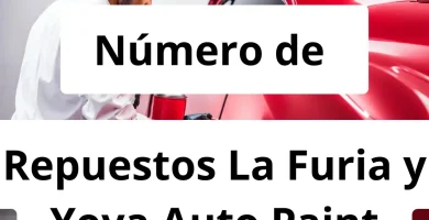 Numero de vendedor de pintura automotriz Repuestos La Furia y Yova Auto Paint