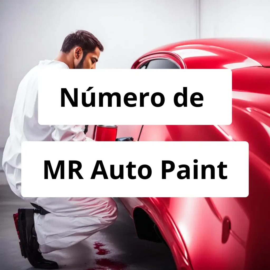 Numero de vendedor de pintura automotriz MR Auto Paint