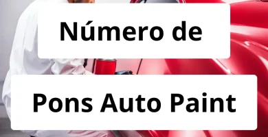 Numero de vendedor de pintura automotriz Pons Auto Paint