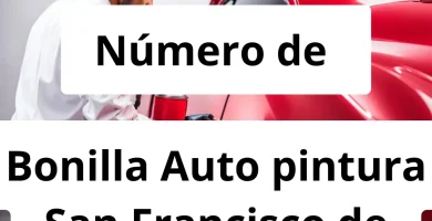 Numero de vendedor de pintura automotriz Bonilla Auto pintura San Francisco de Macorís