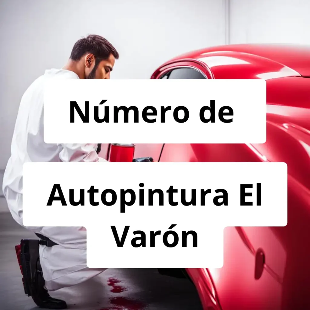Numero de vendedor de pintura automotriz Autopintura El Varón