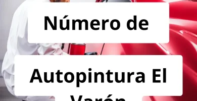 Numero de vendedor de pintura automotriz Autopintura El Varón